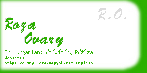 roza ovary business card